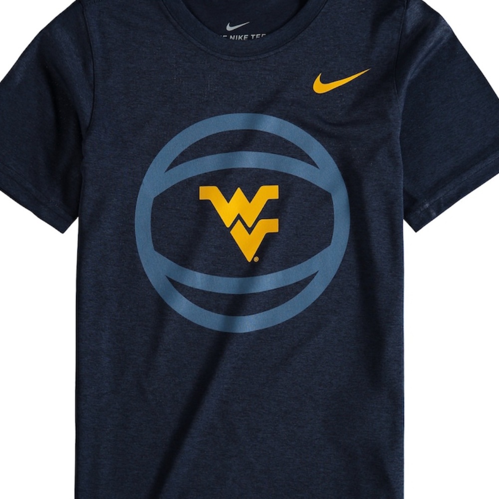 West Virginia Mountaineers Nike Youth Basketball and Logo Performance T-Shirt -